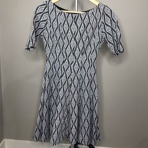 Black and white A Line Dress